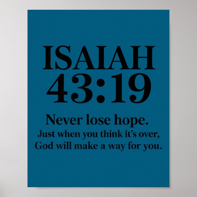 Affiche Isaiah 43_19 Bible Verse Christian Saying  (Devant)