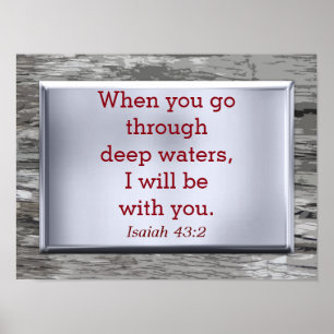 Affiche Isaïe 43:2 - art