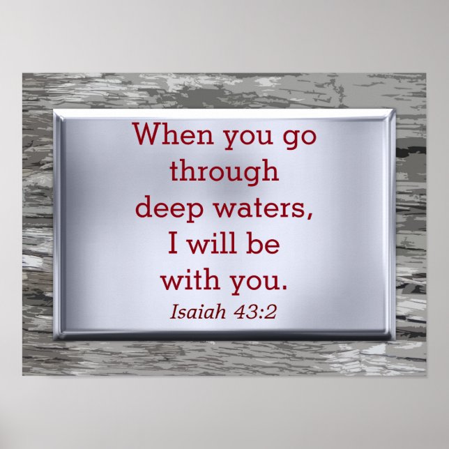 Affiche Isaïe 43:2 - art (Devant)