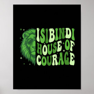 Affiche Isibindi House Of Courage Green Lion Team Spirit T