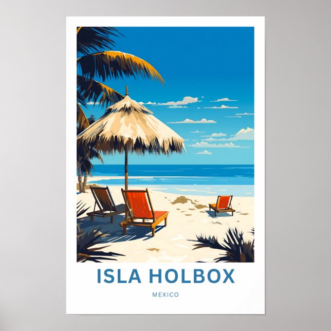 Affiche Isla Holbox Mexico Travel Print (Devant)