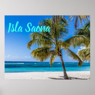 Affiche Isla Saona Beach cadeau République dominicaine