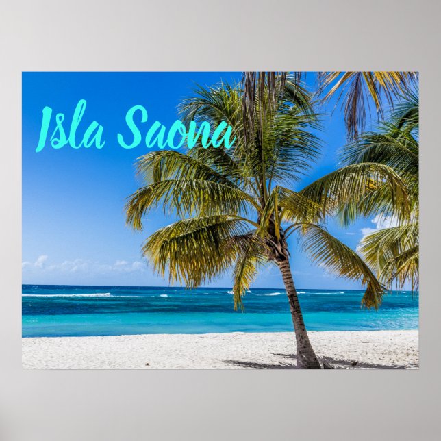 Affiche Isla Saona Beach cadeau République dominicaine (Devant)