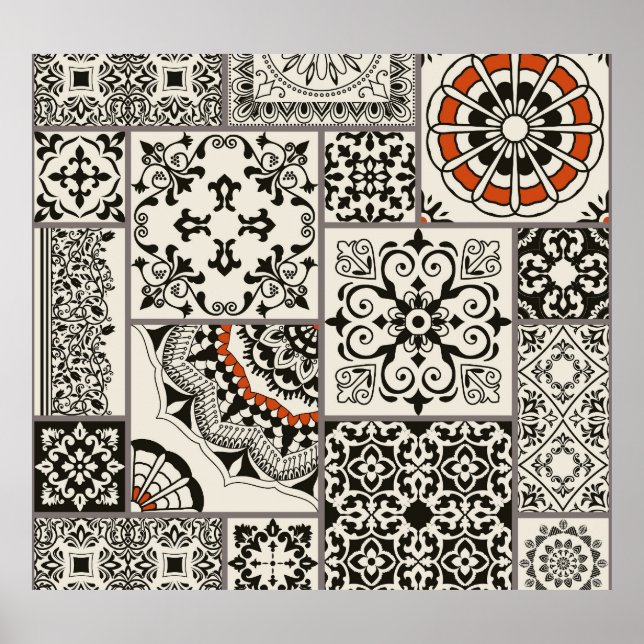 Affiche Islam Arabe Majolica Carreaux (Devant)