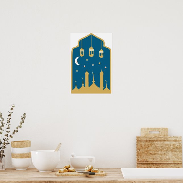 Affiche Islamic Nightscape Wall Art (Cuisine)