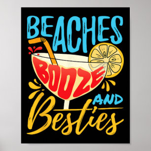 Affiche Island Party Beach Bachelorette - Plages Booze An
