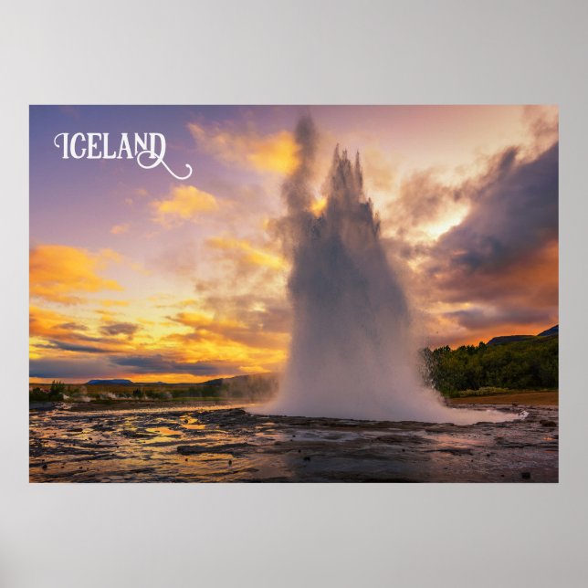 Affiche Islande Geyser (Devant)