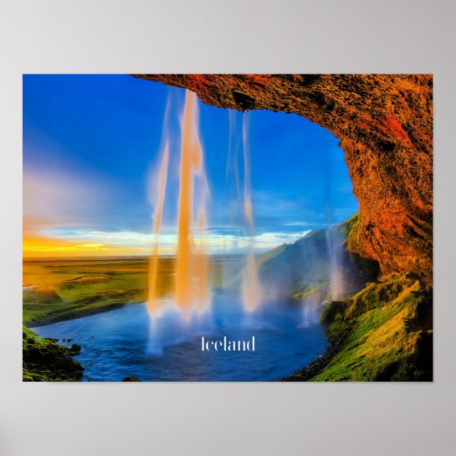 Affiche Islande pittoresque, skogafoss photoWa (Devant)