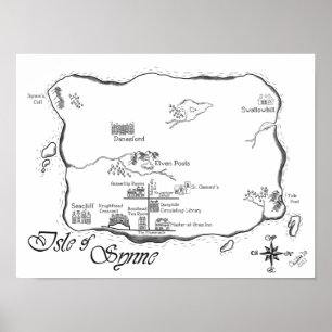 Affiche Isle of Synne - Carte des lignes