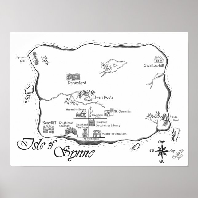 Affiche Isle of Synne - Carte des lignes (Devant)