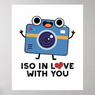 Affiche ISO En amour avec vous amusant jeu de caméra