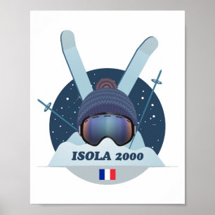 Affiche Isola 2000 de ski 