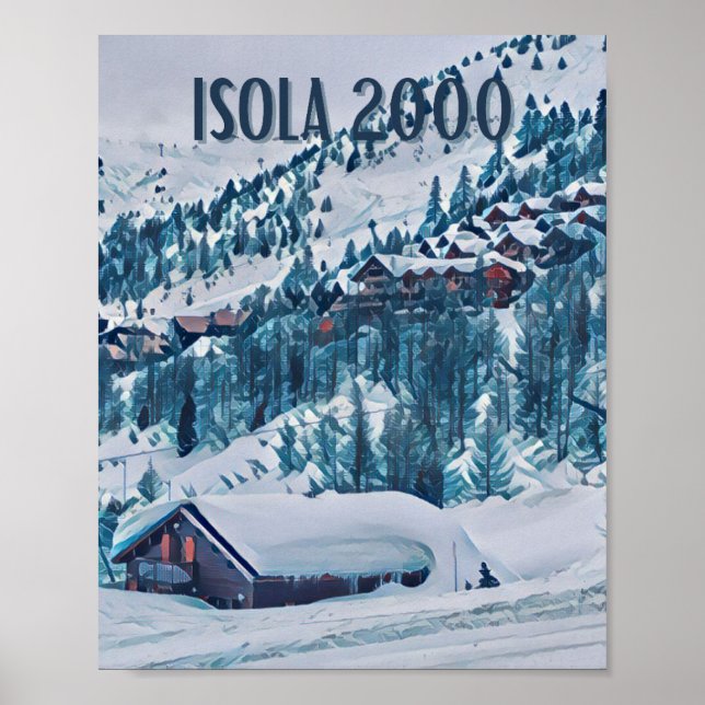 Affiche Isola 2000 Station de ski  (Devant)