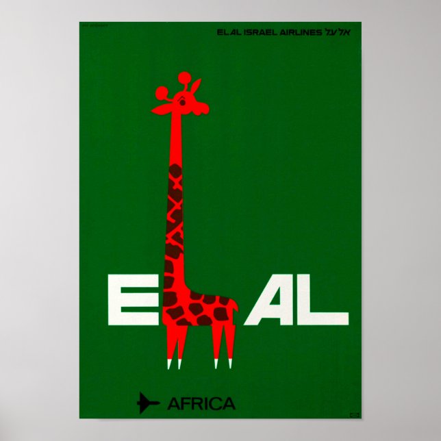 Affiche " Israël : 1960er/heute - EL AL Afrika Reise ... (Devant)