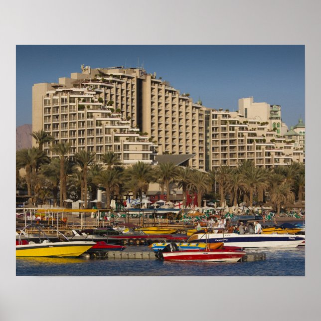 Affiche Israël, le Negev, Eilat, le bord de mer Rouge (Devant)
