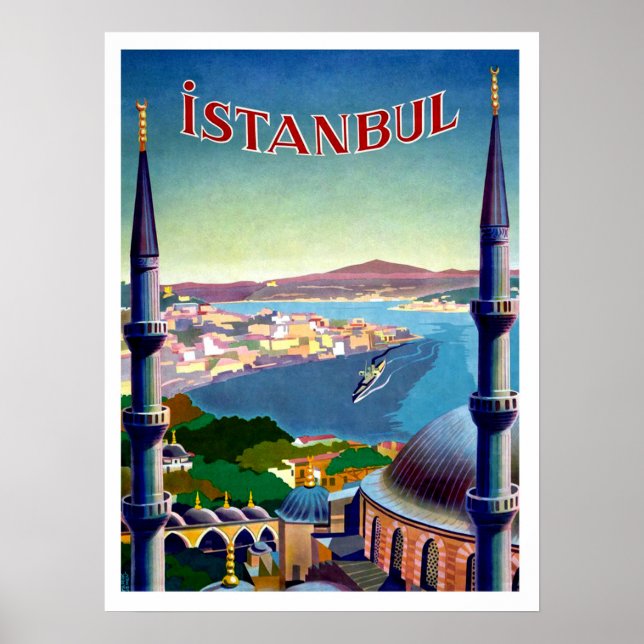 Affiche Istanbul, Turkey, panorama view on the coast (Devant)