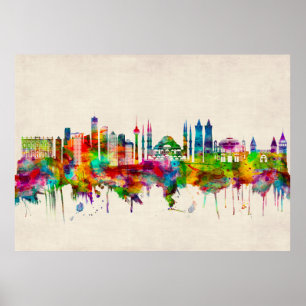 Affiche Istanbul Turkey Skyline