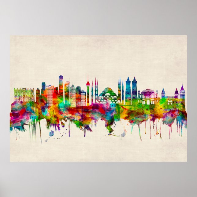 Affiche Istanbul Turkey Skyline (Devant)