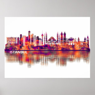 Affiche Istanbul Turkey Skyline