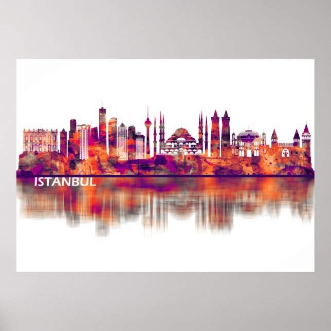 Affiche Istanbul Turkey Skyline (Devant)
