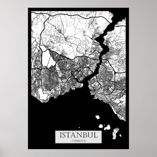 Affiche Istanbul Türkiye Map (Devant)