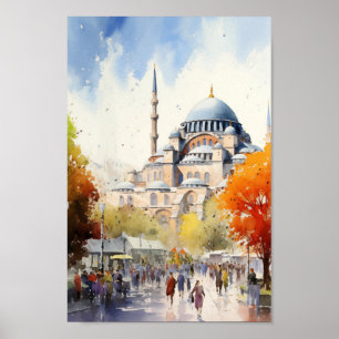 Affiche Istanbul Turquie célèbre Travel Place