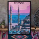 Affiche Istanbul Turquie Sainte-Sophie Architecture<br><div class="desc">Belle oeuvre d'Istanbul Turquie montrant le célèbre bâtiment Sainte-Sophie. Super idée souvenir et cadeau.</div>