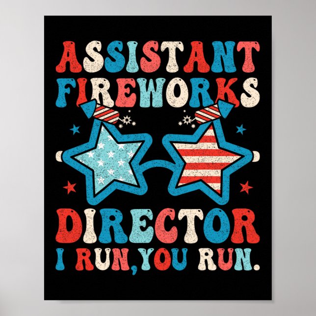 Affiche Istant Feu d'artifice Directeur Drôle 4 juillet Ho (Devant)