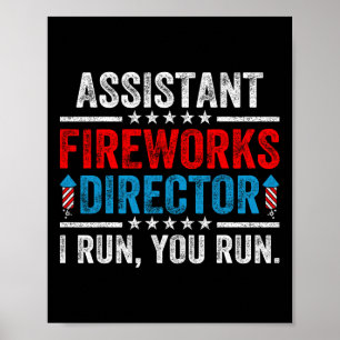 Affiche Istant Feu d'artifice Directeur Drôle 4 juillet Ho
