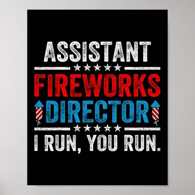 Affiche Istant Feu d'artifice Directeur Drôle 4 juillet Ho (Devant)