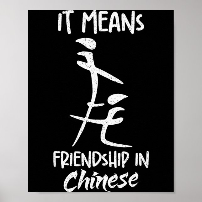 Affiche It Means Friendship In Chinese Funny Sarcasm Meme  (Devant)