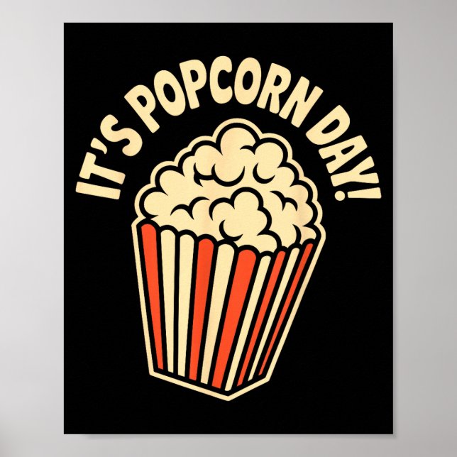 Affiche It’s Pcorn Day Theater Cozy Snack Food Movie Night (Devant)