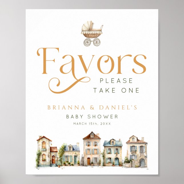 Affiche It Takes a Village Favors Please Take One Sign (Devant)
