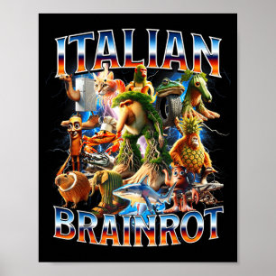 Affiche Italian-brainrot ai animaux générés hommes de la g
