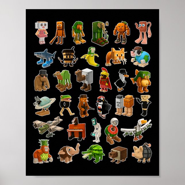 Affiche Italian-brainrot Ai Generated Animals Gen Z Men Wo (Devant)