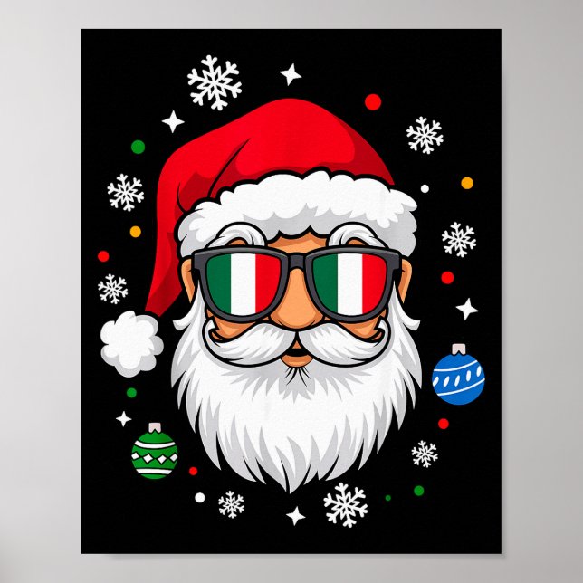 Affiche Italian Christmas Pajama Funny Italian Matching Fa (Devant)