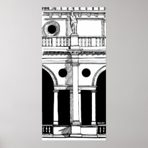 Affiche Italie Basilique Palladiana Travel Art Imprimer