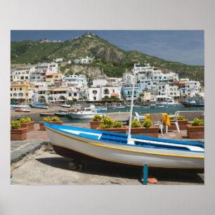 Affiche ITALIE, Campanie, (Baie de Naples), ISCHIA,