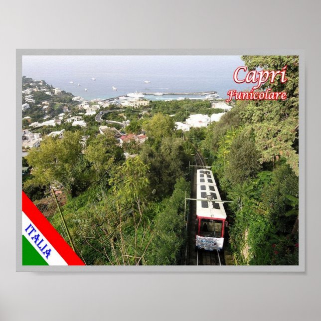 Affiche Italie - Campanie - Capri - Le Funiculaire - (Devant)