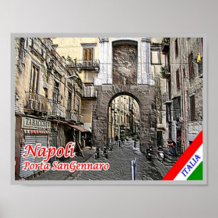 Affiche Italie - Campanie - Naples - Porta San Gennaro -