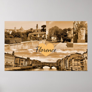 Affiche Italie customisée Florence Photographie