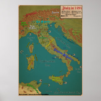 Affiche Italie en 1494