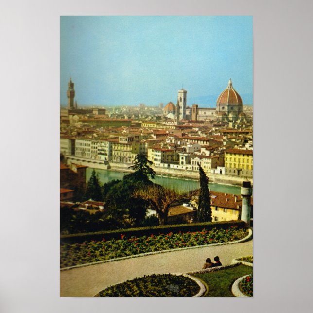 Affiche Italie, Florence, Panorama de la ville (Devant)