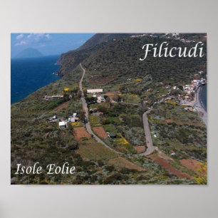 Affiche Italie - Îles Éoliennes - Filicudi -
