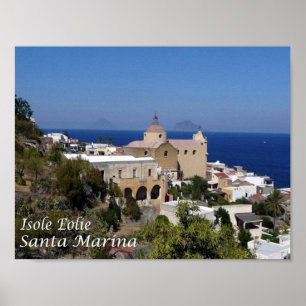 Affiche Italie - Îles Éoliennes - Île Salina -