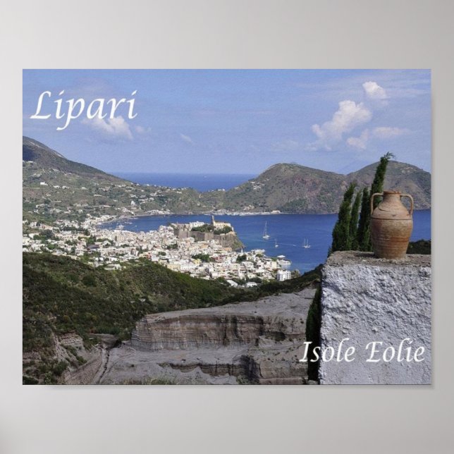 Affiche Italie - Îles Éoliennes - Lipari - (Devant)