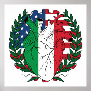 Affiche Italie italo-américaine USA Etats-Unis Italie Ital