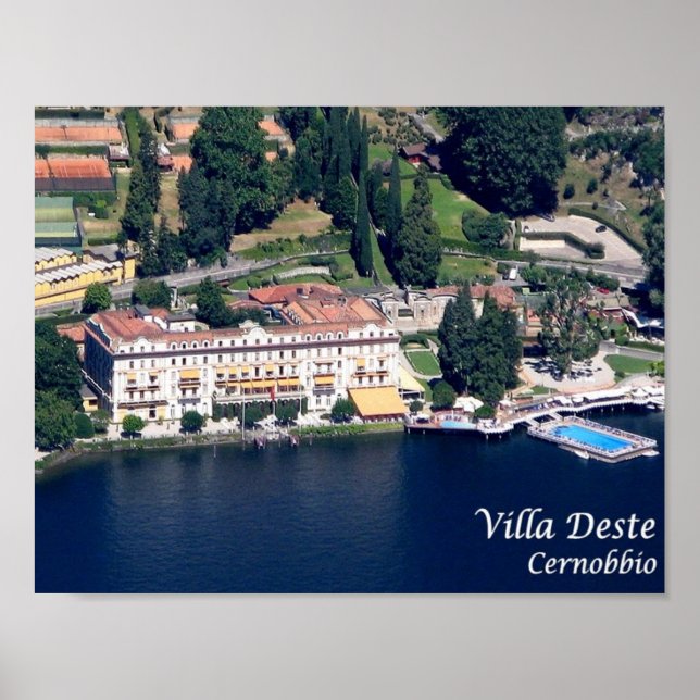 Affiche Italie - Lac de Côme - Cernobbio - Villa D'Este - (Devant)