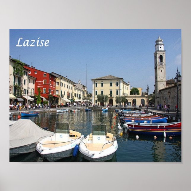 Affiche Italie - Lac de Garde - Lazise - Port - (Devant)