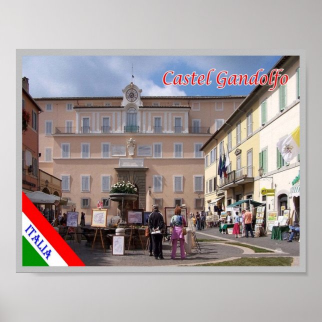 Affiche Italie - Latium - Castel Gandolfo - Palais ponal - (Devant)